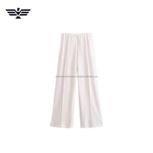 Pantalones Anchos de Cintura Alta Elástica para Mujer, Premium |   Pantalones de Corte Regular |   Ropa Casual y de Oficina - Product Image 2