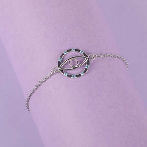 สร้อยข้อมือเงินแท้ 925 ลายวงกลมตาปีศาจ - Product Image 2