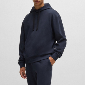 Survêtement à capuche pour homme, coupe confortable et tendance, en molleton doux au toucher, manches longues, coton et polyester, matière respirante, style décontracté - Product Image 4