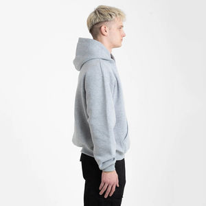 Sudadera Deportiva Casual para Hombre, 100% Algodón, Primavera Otoño, Talla Grande, con Capucha, Logotipo Bordado, Deportiva de Invierno, Lisa, Teñida, en Venta - Product Image 5