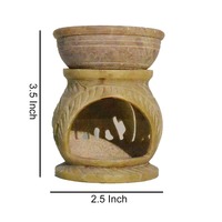 Diffuseur d'arômes en pierre ollaire, brûleur d'arômes en marbre, couleur brune, travail de sculpture
