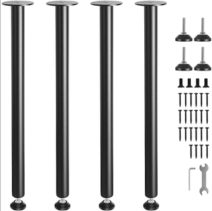 Metal Furniture <b>Legs</b> with Easy Installation 30 inch Pipe <b>Table</b> <b>Legs</b> for DIY Office Desk, Dining <b>Table</b>, 1200lb Load EDPTBL024 - Product Image 2