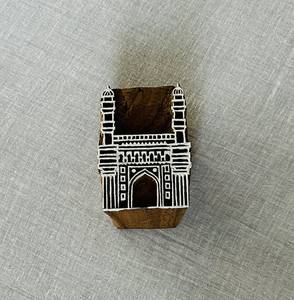 Tampon en bois Charminar : Impression textile indienne sculptée à la main |   Impression sur bois de teck sculpté à la main - Product Image 4