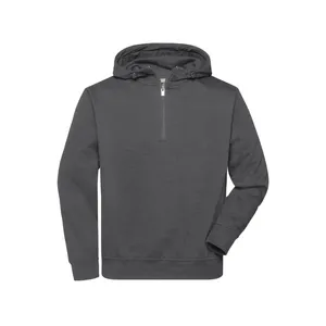 Sweat-shirt bio à demi-zip, vêtements de travail, merchandising promotionnel durable, sweat-shirt à capuche - Product Image 4
