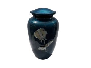 Urnes funéraires en métal de style américain uniques, de couleur bleue, de haute qualité, écologiques, avec des designs personnalisables pour les cendres humaines adultes - Product Image 4