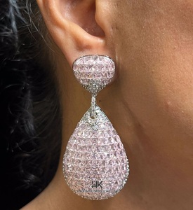 Pendientes de circón elegantes y glamurosos de moda modernos con hermoso aspecto brillante para mujeres y niñas para bodas y fiestas - Product Image 3