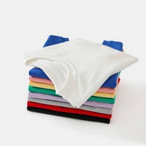 Alta calidad al por mayor 100% algodón niños Camiseta cuello redondo Casual impresión personalizada diseñador liso niños Unisex marca - Product Image 4