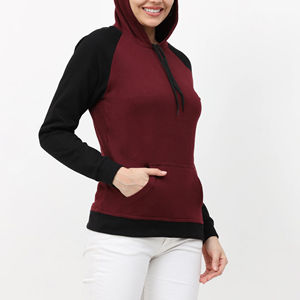 Sudadera con Capucha Corta Informal de Invierno para Mujer, 100% Algodón, Transpirable, Tallas y Colores Personalizables, Nueva Llegada - Product Image 3