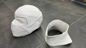 फिल्म चरित्र मून नाइट कॉस्प्ले मास्क के साथ गर्दन के टुकड़े 3 डी मुद्रित हेलमेट/प्ला सामग्री/अनुकूलित हेलोलीन/कोस्प्ले पोशाक - Product Image 4