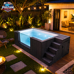 High End Boutique Hotel Feature Above Ground <b>Pool</b> with Acrylic Window Prefabricated Fiberglass Swimming <b>Pool</b> - Product Image 2