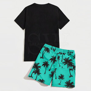 Conjunto de Ropa de Dos Piezas para Hombre, con Camiseta y Pantalones Cortos, Diseño de Tela Suave, Ideal para Uso Casual en Verano - Product Image 3