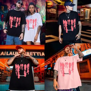 Camiseta de punto de ajuste extragrande informal de verano para hombre al por mayor 100% algodón orgánico estampado llamativo logotipo personalizado camiseta de calle - Product Image 6