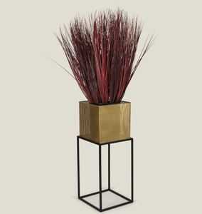 Hot Sale Gold <b>Square</b> Planter With Stand in Bulk Price For Restaurant Hotel Home Decor - Product Image 2