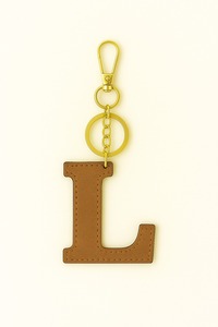 Leather Phone <b>Charm</b> Letter W Puffy Initial Key Ring for Mobile Use Leather Monogram Bag or Phone Tag Soft Initial W Keychain - Product Image 3