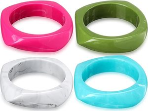 Bracelets en résine effet marbre artificiel avec fleurs intégrées pour accessoires de mariage et de fête - Product Image 5