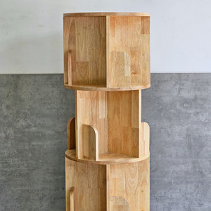 Estantería Moderna e Industrial de 4 Niveles en Madera Natural para Oficina en Casa y Sala de Estar - Product Image 5