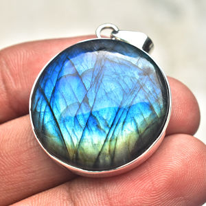 Bague en argent véritable 925 Bague en labradorite naturelle Bague en argent sterling 925 vente en gros de pierres précieuses labradorite Bagues islamiques - Product Image 4