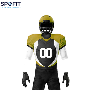 Nouveauté 2026, uniforme de football américain pour usage extérieur, couleur contrastée, polyester, maillots et pantalons de football américain - Product Image 4