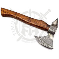Hache viking en acier au carbone de qualité industrielle personnalisable, lame décorative, manche en bois de rose, longueur totale de 20 pouces, poids de 1,5 kg pour