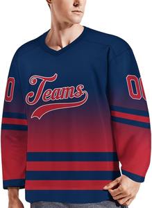 Camisetas de hockey sobre hielo de primera calidad al por mayor OEM costura reforzada Pro Fit sublimación tela duradera control de humedad de secado rápido - Product Image 2