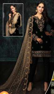 Traje de diseñador de alta calidad para mujer Shalwar Kameez para mujer 2023 algodón seda estilo indio-pakistaní todas las estaciones - Product Image 5