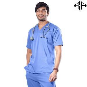 Trajes de Hospital de diseño de Color personalizado de MOQ bajo para hombres, el nuevo modelo más vendido, uniformes de Hospital de Color sólido para hombres - Product Image 2