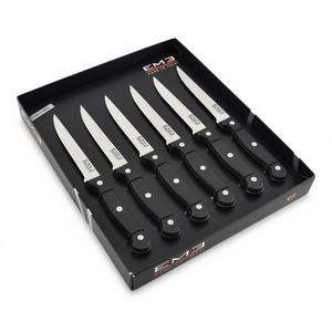 Juego de Cuchillos para Carne RODEO Black C6COLBISROD de 6 Piezas de Acero Inoxidable con Hoja Dentada de 11 cm - Product Image 2