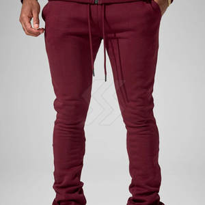 Pantalones de chándal apilados Servicio OEM de último diseño Pantalones de chándal apilados cómodos de la mejor calidad para hombres - Product Image 3