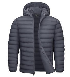 Blouson matelassé vintage pour homme, fermeture éclair à capuche, taille XS, broderie, service OEM - Product Image 2