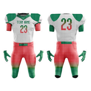2025 conception personnalisée garçons respirant été sport uniforme grande taille à manches courtes Sublimation Football américain ensembles d'entraînement - Product Image 4