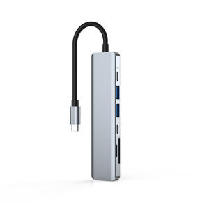 <span class=keywords><strong>Chargeur</strong></span> multi-ports Station d'accueil 6 en 1 pour disques durs Hub USB 3.0 2.0 PD Prises de données Station d'accueil pour ordinateurs PC - Product Image 5