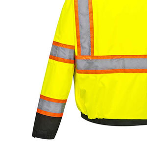 Chaqueta reflectante de seguridad para hombre, chaqueta protectora industrial duradera de alta visibilidad, chaquetas uniformes de construcción para exteriores - Product Image 4