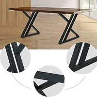 Pied de meuble réglable en hauteur en acier inoxydable, design moderne OEM, pied de table araignée noir thermolaqué pour table à manger/table basse