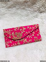 Pochette de soirée en perles rouges faites à la main de luxe pour femmes |   Sac à main ethnique pour soirée de mariage |   Doublure en satin Zari Solid Design