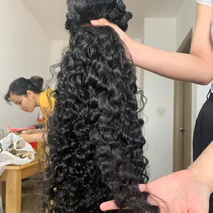 Preço mais barato Alta qualidade Virgin Raw Unprocessed Birmese cabelo encaracolado feixes Extensões de cabelo humano, sem emaranhado Sem derramamento