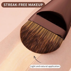 Juego de 6 Brochas de Maquillaje Multifuncionales de Doble Punta Color Café, con Logotipo Personalizado, para Difuminar Líquidos, Polvos, Corrector, Crema y Rubor - Product Image 3
