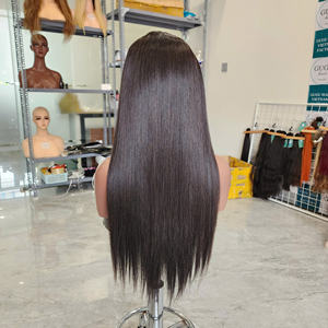 100% VIETNAMIEN VIERGE CHEVEUX HUMAINS OS DROIT COULEUR NATURELLE HD DENTELLE TRANSPARENTE DOUBLE TIRÉ - Product Image 6