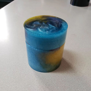 Modern Resin Jar Set with Lid Handmade Storage Container in Natural Color - Product Image 2