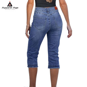 Capris Ligeros para Mujer, los Más Vendidos, Ropa Casual, Jeans Capris de Primera Calidad Hechos en Pakistán - Product Image 2