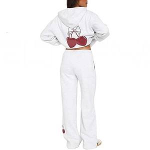 ชุดวอร์ม2ชิ้นสำหรับทุกเพศชุดวิ่งมีฮู้ด GSM รุ่น380 100% คอตตอนใส่สบายแห้งเร็วสำหรับฤดูใบไม้ร่วง - Product Image 4