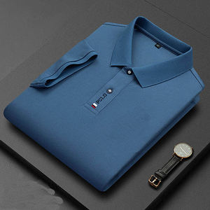 Camiseta de Verano de Algodón con Logotipo Bordado para Hombre, Uniforme de Golf, Camiseta Lisa para Hombre, Ropa Suave para Hombre, Camiseta Polo - Product Image 3