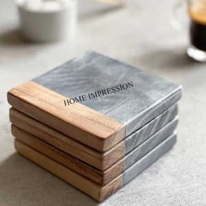 Posavasos de mármol ecológicos resistentes al calor Mesa personalizable de lujo tazas Modernas Decorativas posavasos calidad de lujo nuevo estilo - Product Image 3