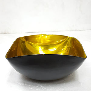 Tazón chapado en oro, Metal de aluminio, buena calidad, para servir alimentos, grabado de frutas, platos de pizarra y platos, tazón - Product Image 4