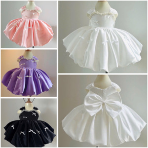 Vestido de cuentas de perlas de calabaza de alto rendimiento para niñas hechas a mano para 12 + para fiestas cumpleaños otoño primavera-OEM ODM Vietnam encaje - Product Image 2