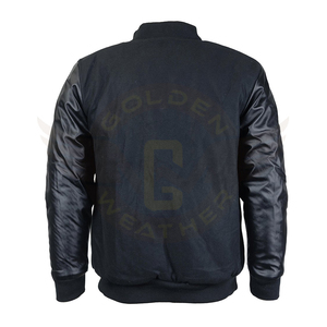 บอมเบอร์หนังวัวแท้,เสื้อแจ็คเก็ตแขนยาวทำจากหนังซาตินหลากสี - Product Image 6