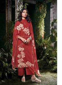 Ganga Premium Coton Imprimé Brodé Salwar Kameez Party Wear Collection Toutes Saisons au Prix de Gros - Product Image 4