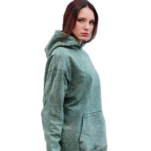 Acid Wash Hoodies For Women <b>Top</b> Trending Breathable Anti Wrinkle Hoodies For Women Drop Shoulder Women Hoodies 100% Cotton - Product Image 1