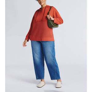 Sweatshirts à capuche surdimensionnés pour femmes, en polaire doux et chaud, style décontracté pour femmes, logo personnalisé, vente en gros d'usine - Product Image 6