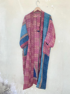 Kimono de seda hecho a mano hermoso Kimono de seda crepé envolvente de seda envolvente - Product Image 6