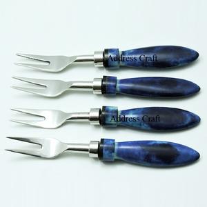 Home Hotel Custom Logo Stainless Steel Fork Set of 4 With Decorative Bone Handle Customized Polished <b>Cocktail</b> Fork Set Mini Fork - Product Image 2